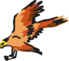 Orange And Red Bird Flying Clip Art